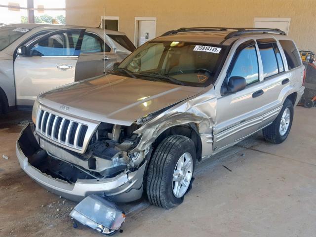 1J4GX48S74C347170 - 2004 JEEP GRAND CHER GOLD photo 2