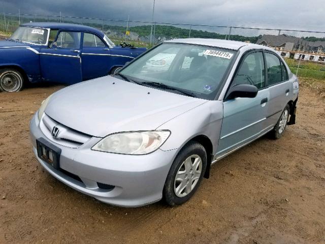 2HGES16315H577115 - 2005 HONDA CIVIC DX V SILVER photo 2