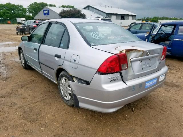 2HGES16315H577115 - 2005 HONDA CIVIC DX V SILVER photo 3