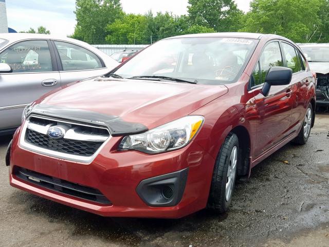 JF1GPAA62E8247148 - 2014 SUBARU IMPREZA RED photo 2