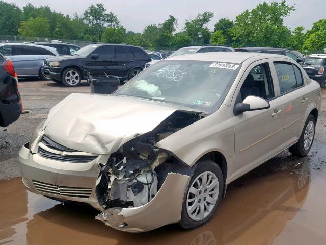 1G1AT58H197107767 - 2009 CHEVROLET COBALT LT TAN photo 2