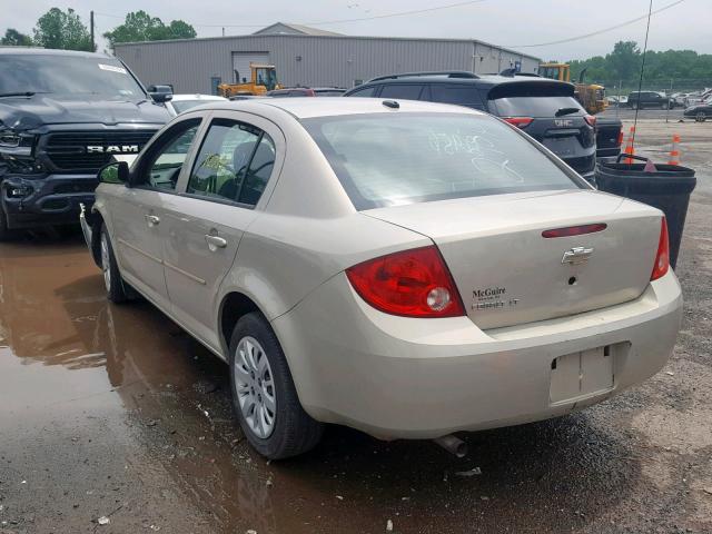 1G1AT58H197107767 - 2009 CHEVROLET COBALT LT TAN photo 3