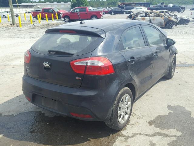 KNADM5A32F6450148 - 2015 KIA RIO LX BLACK photo 4