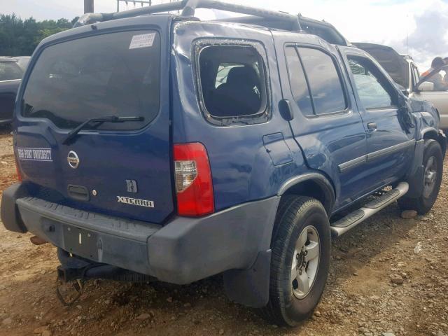 5N1ED28T84C680654 - 2004 NISSAN XTERRA XE BLUE photo 4