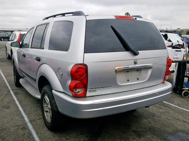 1D4HD48N76F113693 - 2006 DODGE DURANGO SL SILVER photo 3