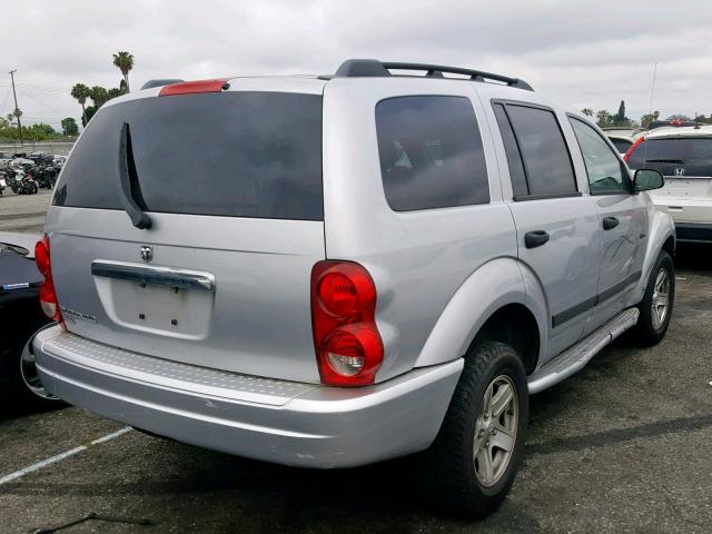 1D4HD48N76F113693 - 2006 DODGE DURANGO SL SILVER photo 4