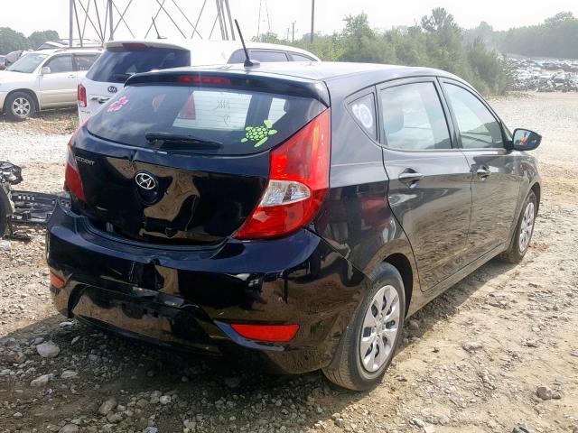 KMHCT5AE6GU290867 - 2016 HYUNDAI ACCENT SE BLACK photo 4