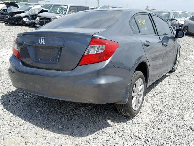 2HGFB2F9XCH322829 - 2012 HONDA CIVIC EXL GRAY photo 4