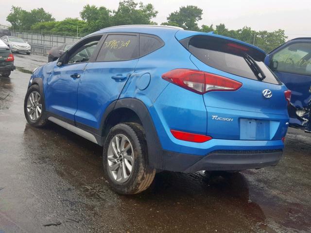 KM8J3CA40JU737199 - 2018 HYUNDAI TUCSON SEL BLUE photo 3