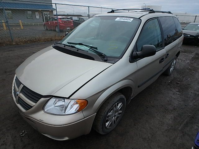 1D4GP25R05B214854 - 2005 DODGE CARAVAN SE BEIGE photo 2