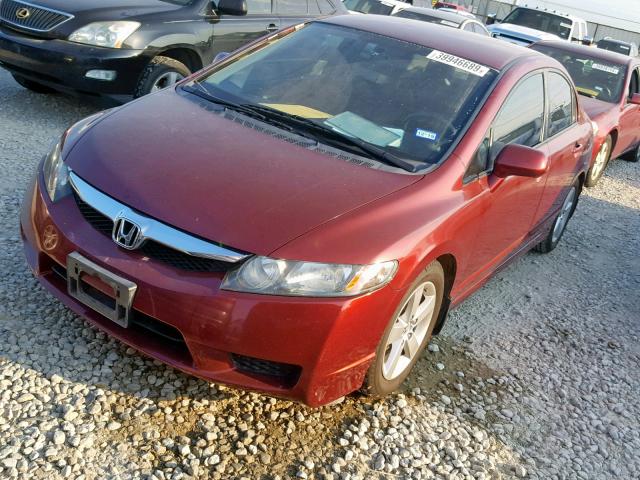 2HGFA1F60BH547312 - 2011 HONDA CIVIC LX-S أحمر صورة 2