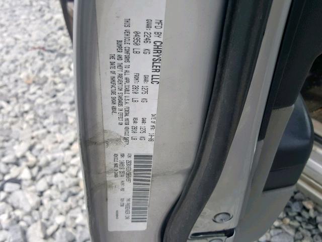 2B3KA33V59H554997 - 2009 DODGE CHARGER SX SILVER photo 10