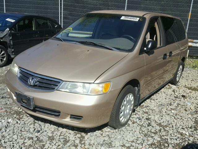 2HKRL18572H571950 - 2002 HONDA ODYSSEY LX GOLD photo 2