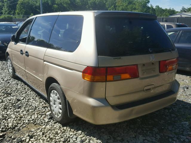 2HKRL18572H571950 - 2002 HONDA ODYSSEY LX GOLD photo 3