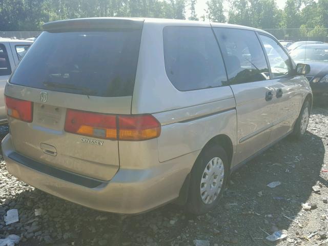 2HKRL18572H571950 - 2002 HONDA ODYSSEY LX GOLD photo 4