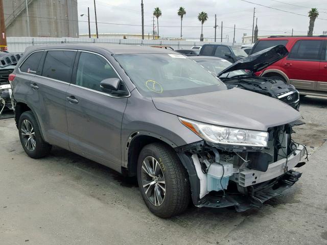 5TDBZRFH8JS866883 - 2018 TOYOTA HIGHLANDER GRAY photo 1