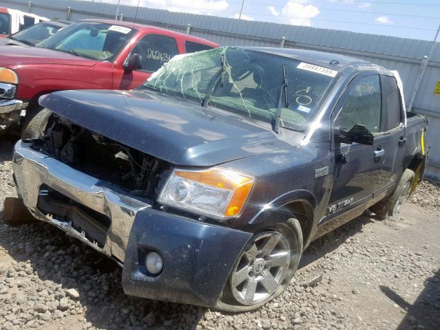 1N6BA0ED7FN506256 - 2015 NISSAN TITAN S BLUE photo 2