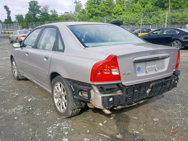 YV1TH59H041382892 - 2004 VOLVO S80 2.5T GREEN photo 3