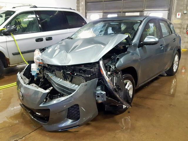 JM1BL1L7XC1657420 - 2012 MAZDA 3 I GRAY photo 2