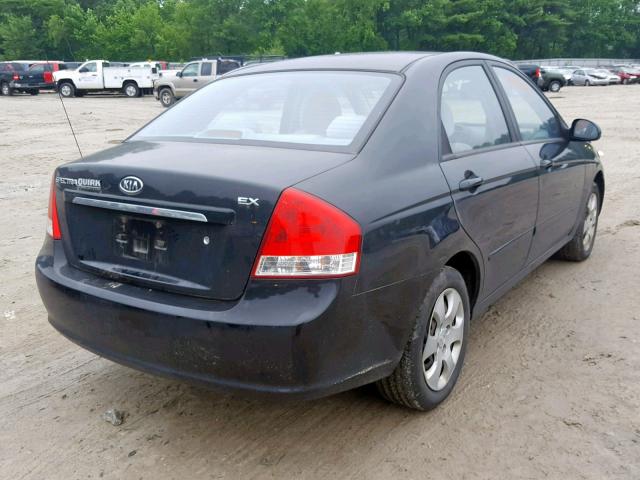 KNAFE222195662687 - 2009 KIA SPECTRA EX BLACK photo 4