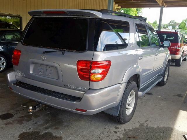 5TDBT48A81S029250 - 2001 TOYOTA SEQUOIA LI GRAY photo 4