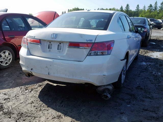 1HGCP3F82BA800093 - 2011 HONDA ACCORD EXL WHITE photo 4