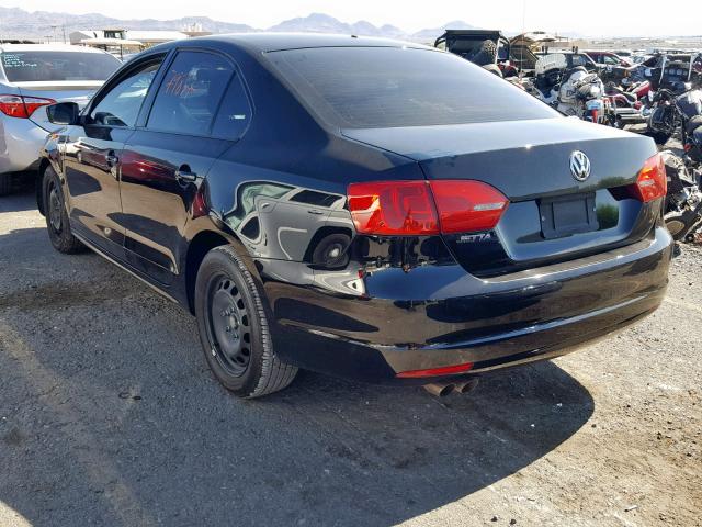 3VW2K7AJ6DM364880 - 2013 VOLKSWAGEN JETTA BASE 黑色 照片 3