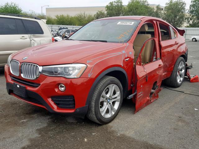 5UXXW3C50F0M88590 - 2015 BMW X4 XDRIVE2 RED photo 2