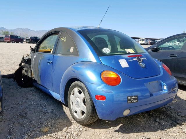 3VWCC21C0XM402615 - 1999 VOLKSWAGEN NEW BEETLE ლურჯი ფოტო 3