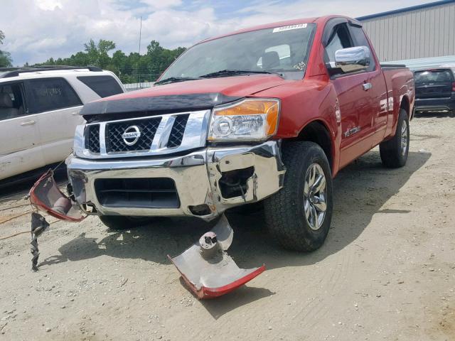 1N6BA0CA3CN331315 - 2012 NISSAN TITAN S RED photo 2