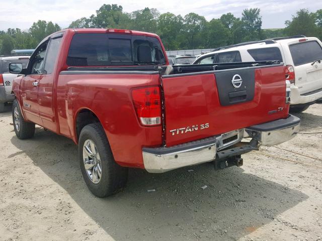 1N6BA0CA3CN331315 - 2012 NISSAN TITAN S RED photo 3