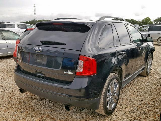 2FMDK3J99DBB14301 - 2013 FORD EDGE SEL BLACK photo 4