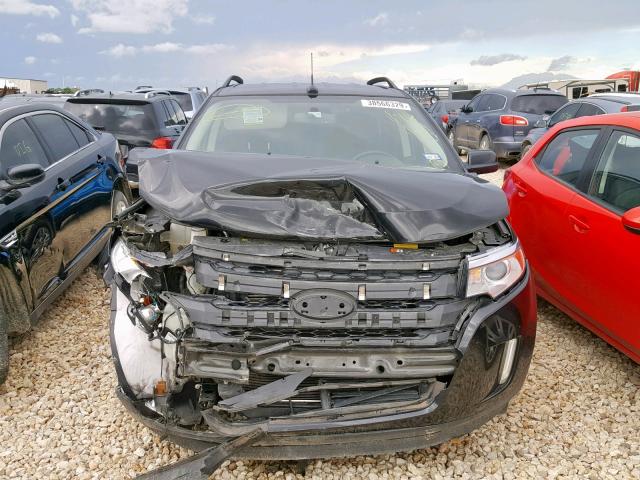 2FMDK3J99DBB14301 - 2013 FORD EDGE SEL BLACK photo 9