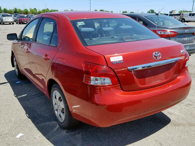 JTDBT923181293442 - 2008 TOYOTA YARIS RED photo 3