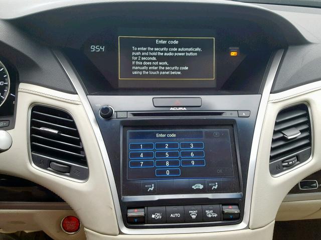 JH4KC1F91EC003618 - 2014 ACURA RLX ADVANC თეთრი ფოტო 9