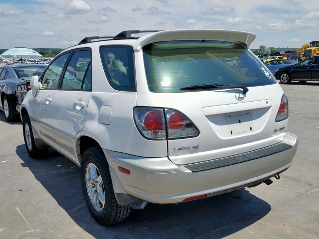 JTJGF10U120140693 - 2002 LEXUS RX 300 WHITE photo 3