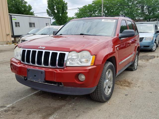 1J4HR58275C622672 - 2005 JEEP GRAND CHER RED photo 2