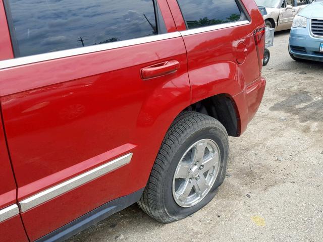 1J4HR58275C622672 - 2005 JEEP GRAND CHER RED photo 9