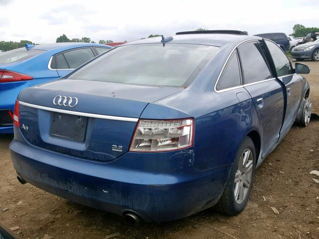 WAUDG74F85N104134 - 2005 AUDI A6 3.2 QUA BLUE photo 4