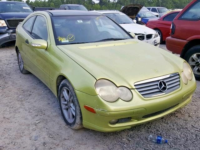 WDBRN47J72A210735 - 2002 MERCEDES-BENZ C 230K SPO GREEN photo 1