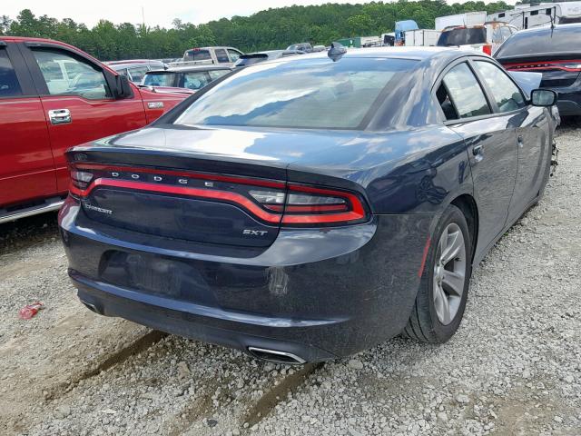 2C3CDXHG9GH234918 - 2016 DODGE CHARGER SX BLUE photo 4