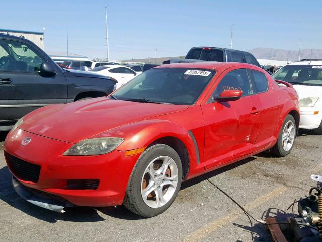 JM1FE17N540129053 - 2004 MAZDA RX8 RED photo 2