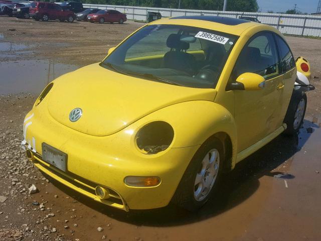 3VWCK21C73M439464 - 2003 VOLKSWAGEN NEW BEETLE YELLOW photo 2