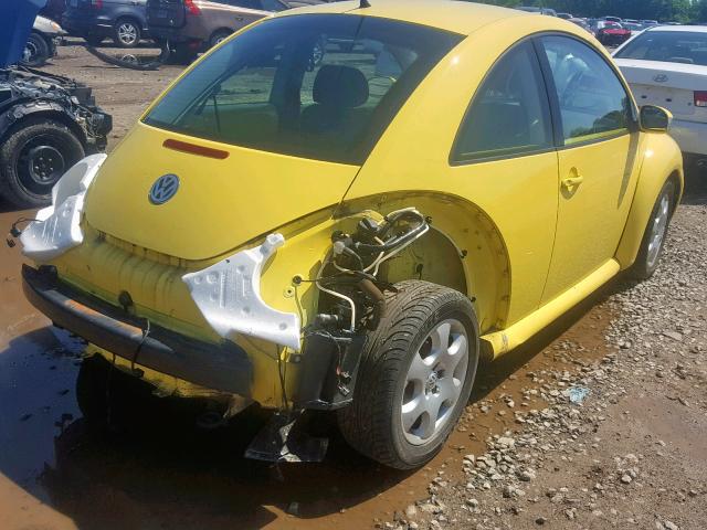 3VWCK21C73M439464 - 2003 VOLKSWAGEN NEW BEETLE YELLOW photo 4