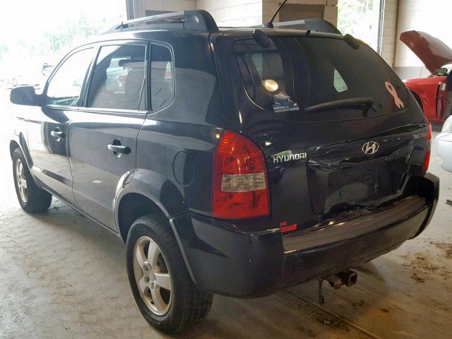 KM8JM12B66U394839 - 2006 HYUNDAI TUCSON GL BLACK photo 3