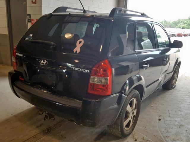 KM8JM12B66U394839 - 2006 HYUNDAI TUCSON GL BLACK photo 4