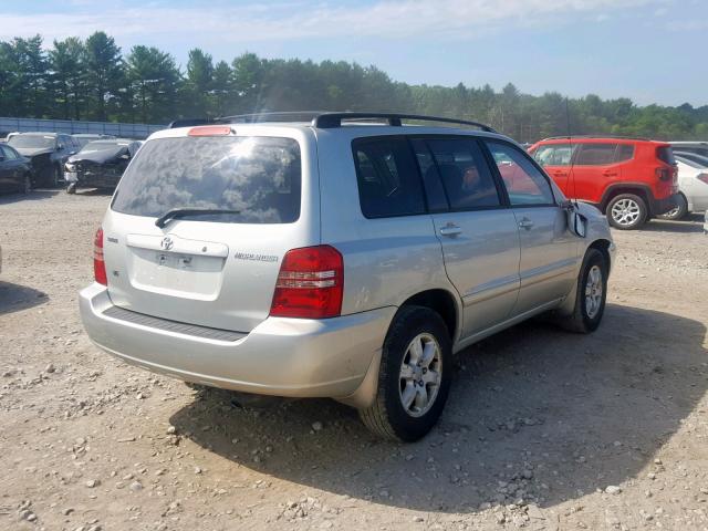 JTEGF21A830109399 - 2003 TOYOTA HIGHLANDER SILVER photo 4