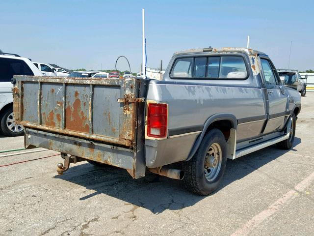 1B7KE26C0PS138286 - 1993 DODGE D-SERIES D GRAY photo 4