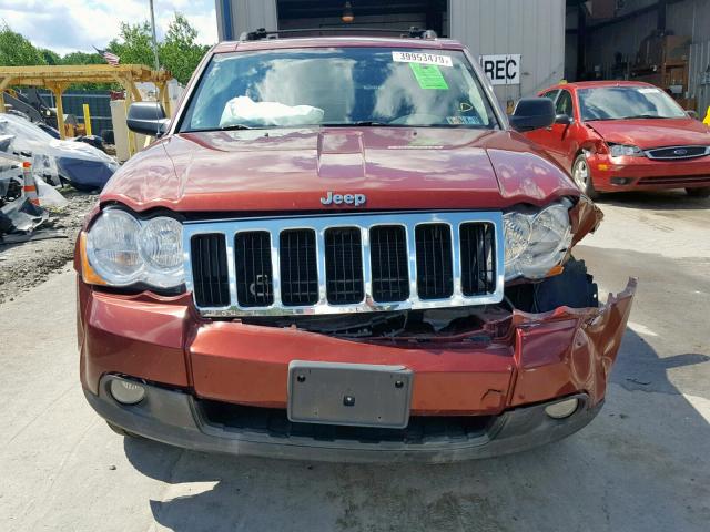 1J8GR48K28C234502 - 2008 JEEP GRAND CHER RED photo 9