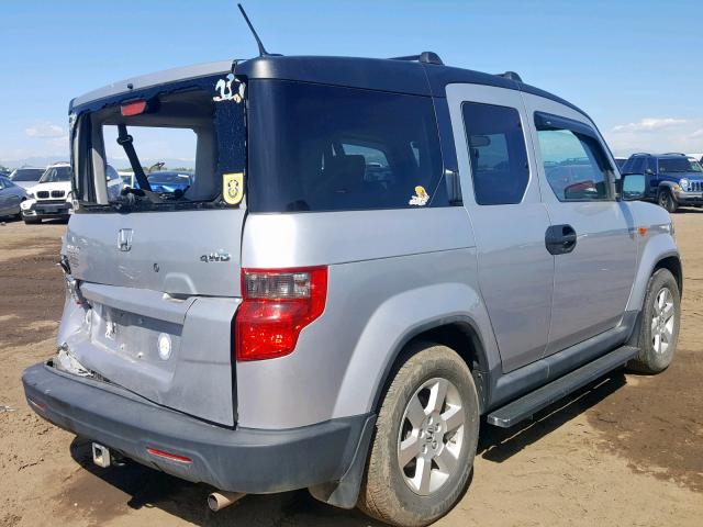 5J6YH2H78BL003877 - 2011 HONDA ELEMENT EX SILVER photo 4